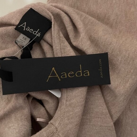 Aaeda 1x Mauve Floral Applique Dolman Sleeve Sweater NEW WITH TAGS - Picture 5 of 6